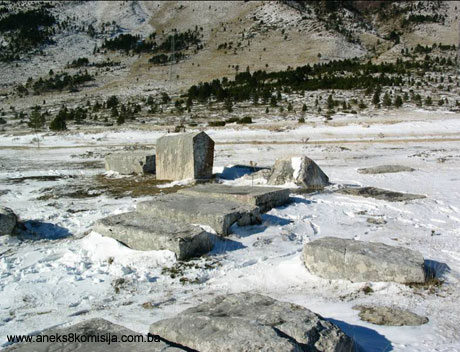 Nekropola sa stećcima Dugo polje na Blidinju, historijsko područje