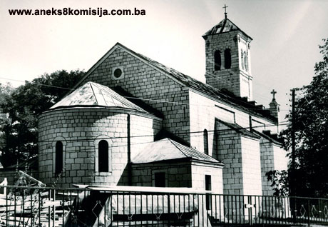 Katolička crkva Uznesenja Blažene Djevice Marije, mjesto i ostaci historijske građevine
