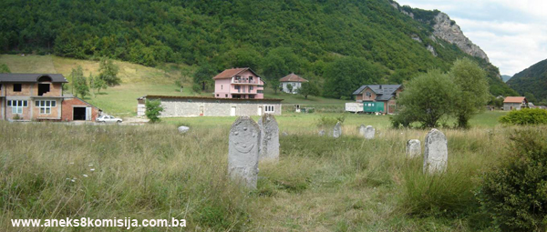 Nekropola sa stećcima i nišanima u Krupcu, historijsko područje