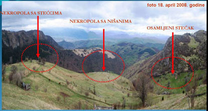 Nekropole sa stećcima i nišanima Grčko groblje/Svatovsko groblje (Greblje) u selu Donji Močioci, općina Stari Grad, prirodno i historijsko područje