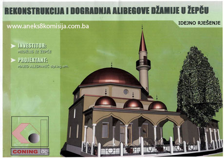 Trzanska  (Alibegova, džamija na Trznju) džamija sa haremom, mjesto i ostaci graditeljske cjeline